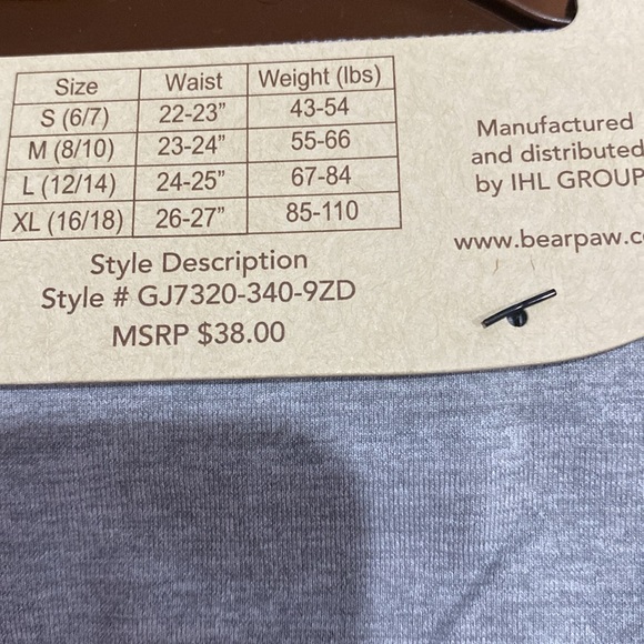 Bearpaw Soft &Comfy Texture Girls Boxer Size S(6-7) - Picture 4 of 5